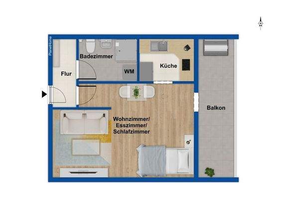 Grundriss 8. Obergeschoss