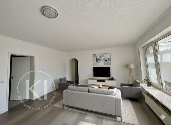 Wohnzimmer EG virtuell eingerichtet