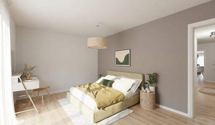 Helles und komfortables Schlafzimmer