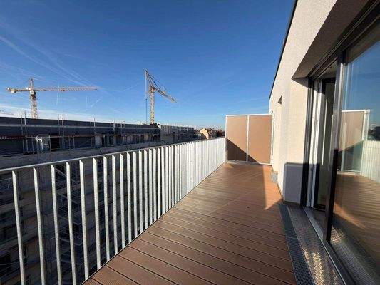 Sonnendurchfluteter XXL-Balkon