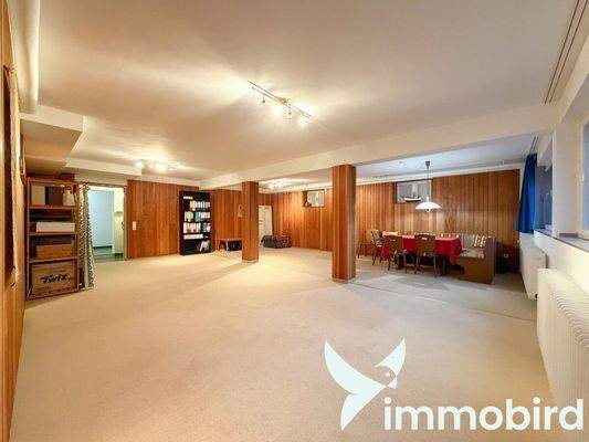 Großzügiger Raum im Keller