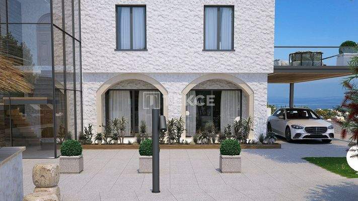 Traditional Stone Arch Villa with Sea View in Lapta