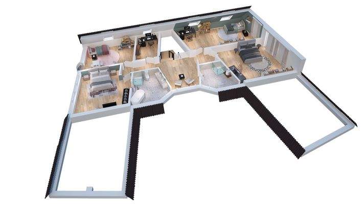 Visualisierung der oberen Etage