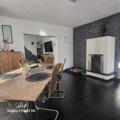 Essbereich 1.Stock mit Kamin