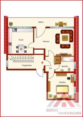 Grundriss, Wohnung 6