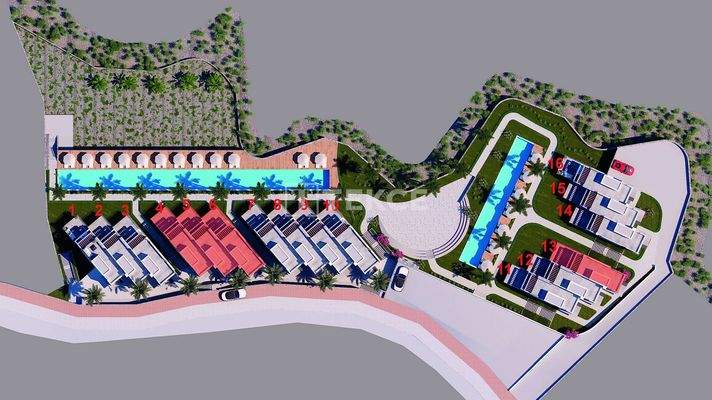 Sea View Townhouses for Sale in Girne Bahçeli