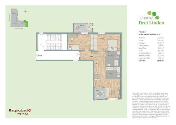 Einzelgrundriss WE 55