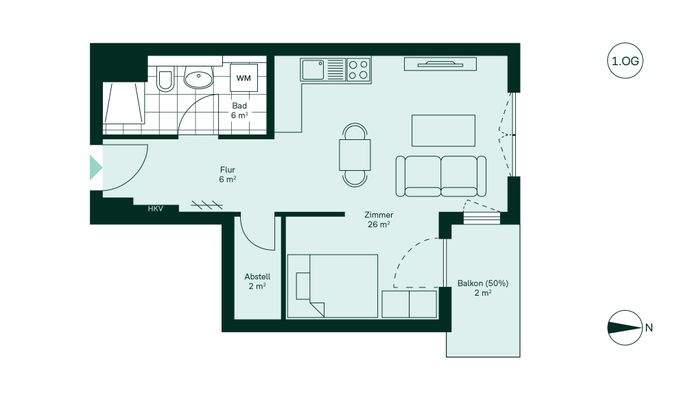 Komfortabler Grundriss