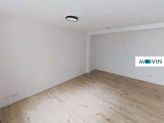 Ansicht III: Wohn - und Essbereich mit offener Küchennische