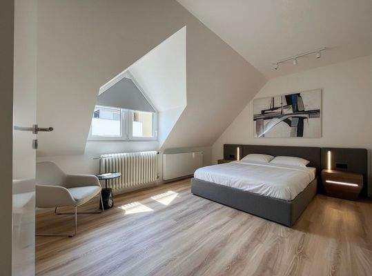 Einrichtungsbeispiel Schlafzimmer/ Büro Obergeschoss