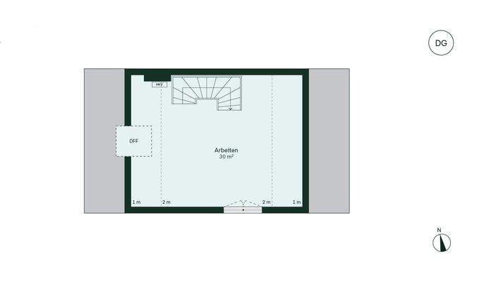Grundriss des Dachgeschosses