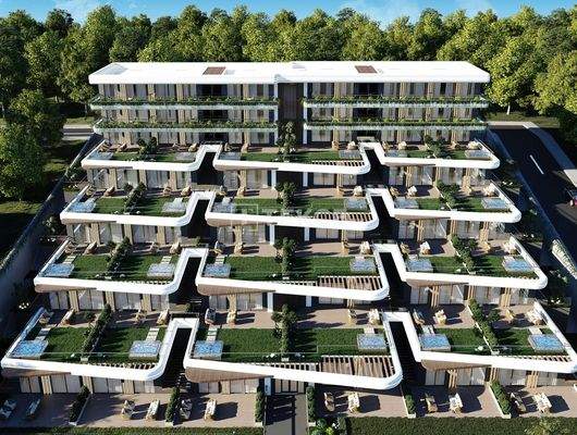 Sea-View Flats with Private Garden Terraces in Çeşme