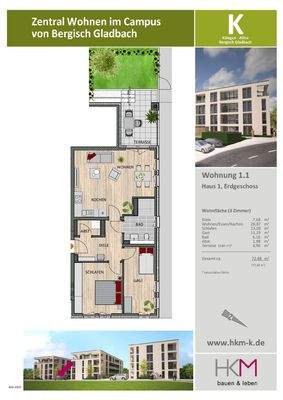 Grundriss mit Flächenangaben