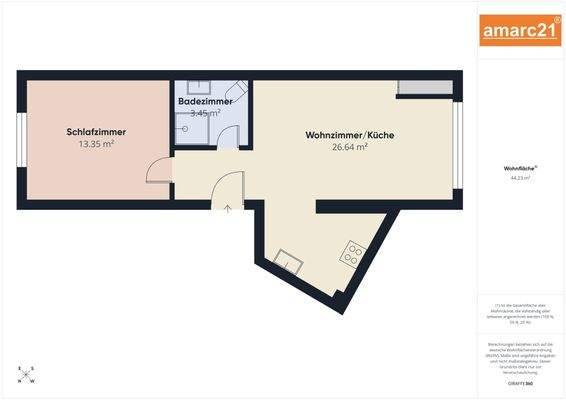 Grundriss der freien Wohnung