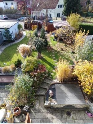 Blick auf Grundstück/Terrasse