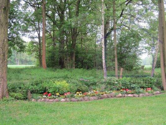 Blumenbeet am Fließ