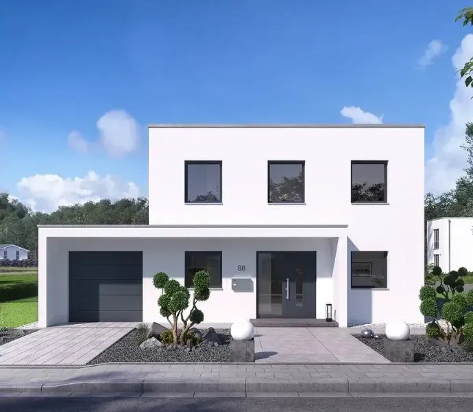 modernes EFH im Bauhausstil mit
