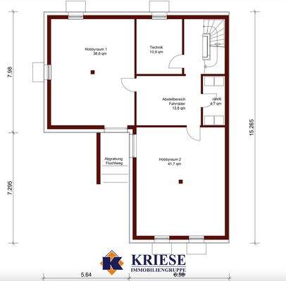 Kellergeschoss mit Hobbyraum 2