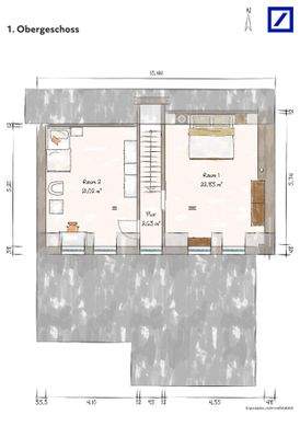 Grundriss 1. Obergeschoss