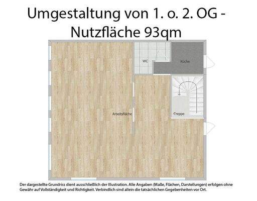 Mögliche Neugestaltung 1 oder 2. OG