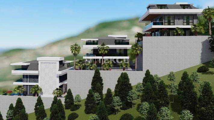Detached Villas Featuring Infinity Pools in Alanya Tepe