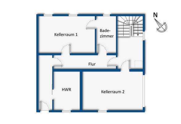 Grundrissskizze Kellergeschoss
