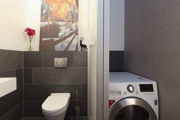 Gäste WC mit Waschmaschinenbereich