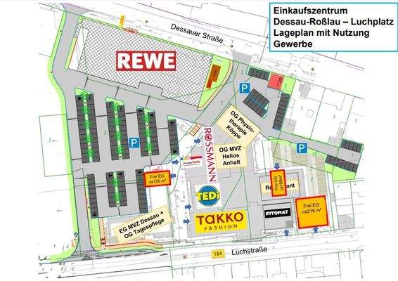Lageplan Einkaufszentrum