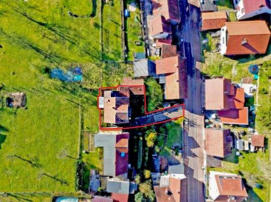 Ansicht des Grundstücks aus der Vogelperspektive