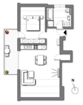 Grundriss (kein Maßstab - Details können abweichen)