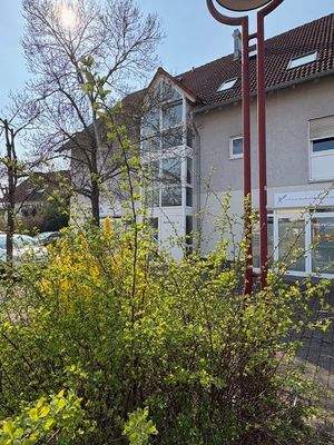 Blick zum Hauseingang