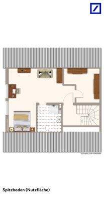 Grundriss Spitzboden (Nutzfläche)