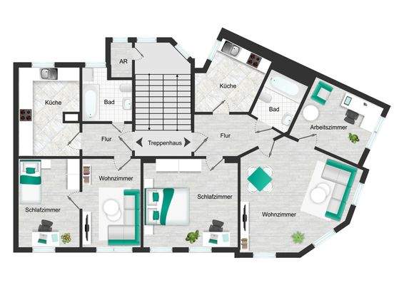 Grundriss 1 Obergeschoss