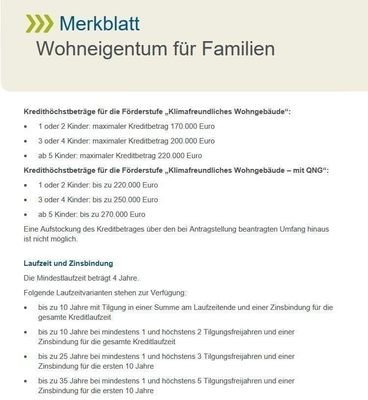 KFW 300 für Familien