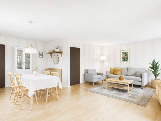 Wohn-/ Esszimmer (KI generiert)