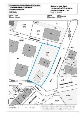 Lageplan mit Markierung