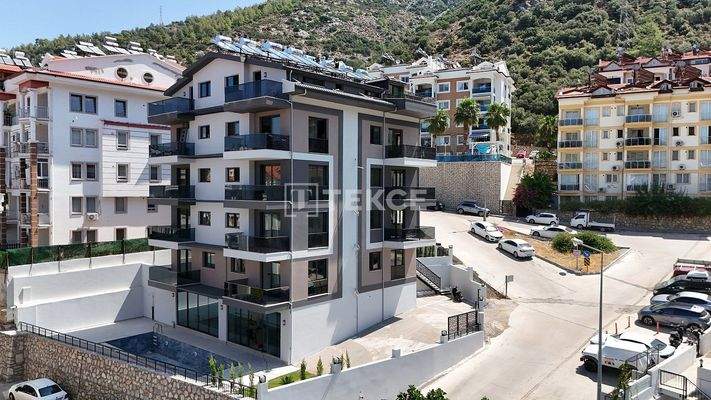 Elegant Apartments in a Complex with a Pool in Fethiye Muğla