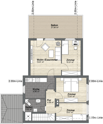 Grundriss Obergeschoss