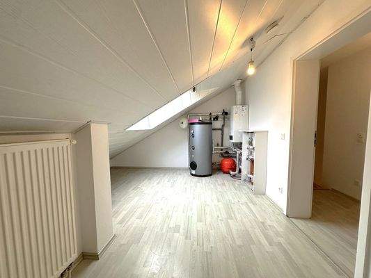 Heiztechnik im Dachgeschoss