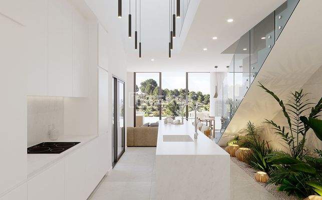 Finestrat Villas in Secure Estate Between Mountain and Sea