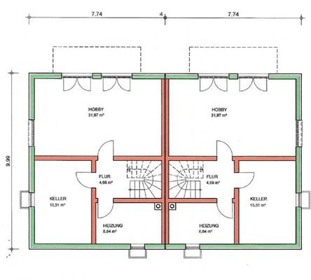 Grundriss Untergeschoss