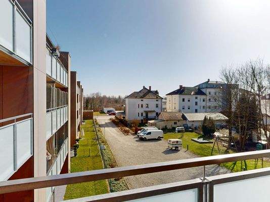 Der Ausblick vom Balkon