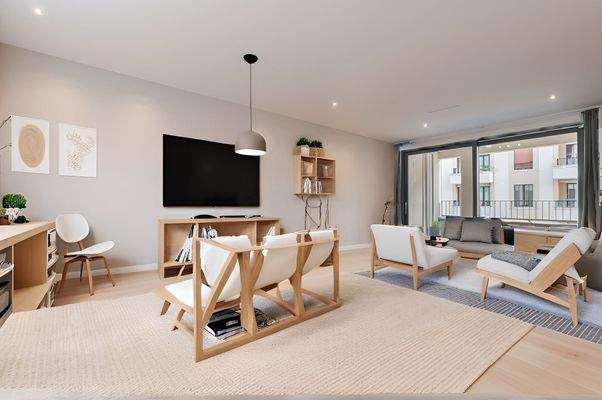 Wohnzimmer KI-generiert