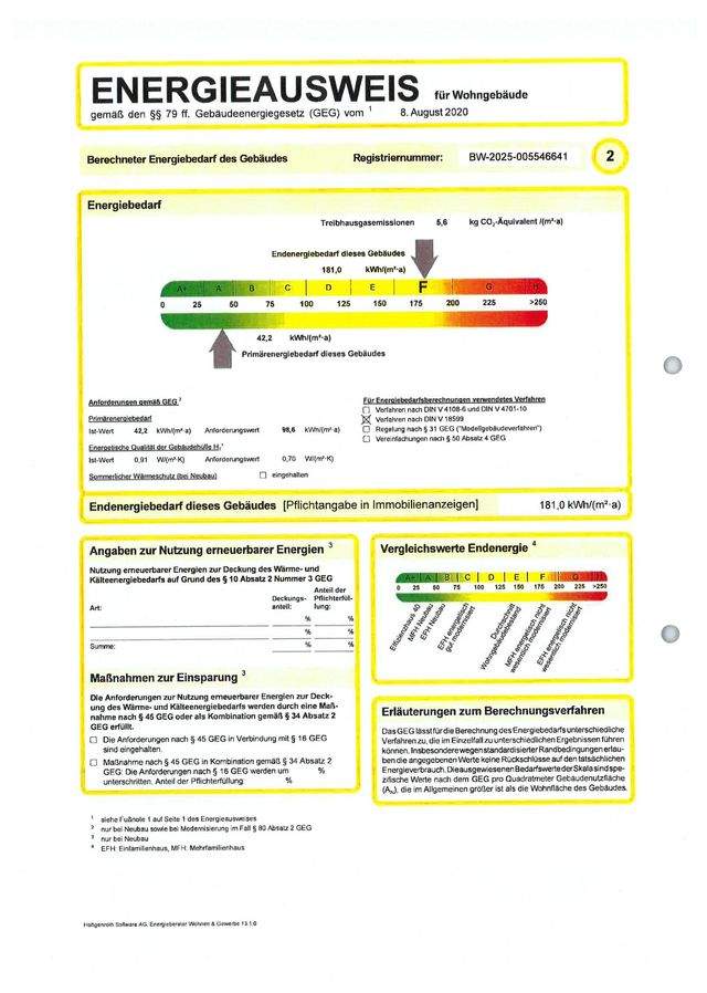 Energieausweis gültig bis 30.01.2035 