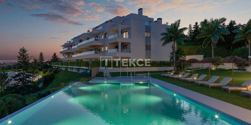 Sea-View Apartments in a Gated Complex in Mijas