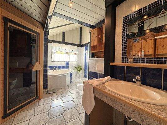 Badezimmer mit Sauna