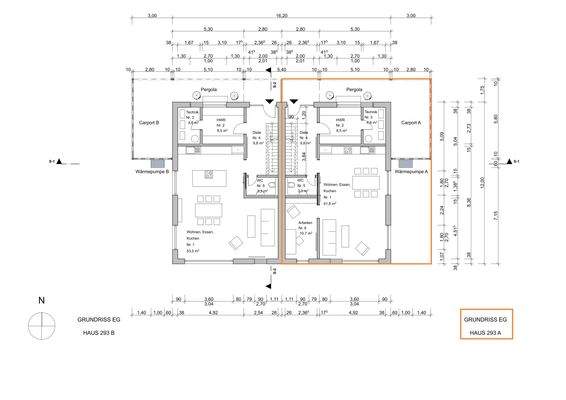 Grundriss Erdgeschoss (Haus A)