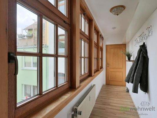 Wohnungsflur als Laubengang