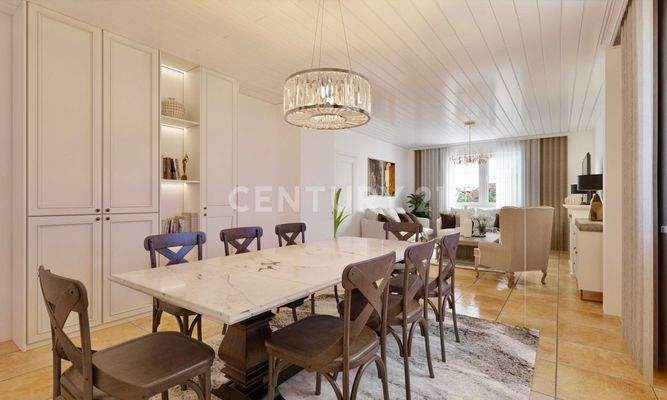 Visualisierung mit schönen und modernen Möbeln