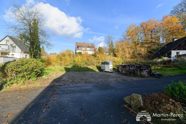 Blick aufs Baugrundstück